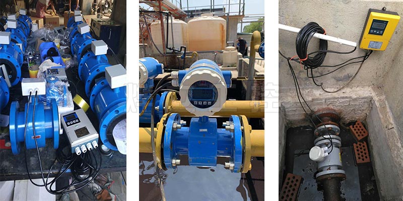 電磁流量計實物圖現場安裝