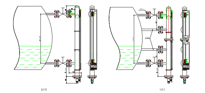 磁翻板液位計(jì)安裝示意圖